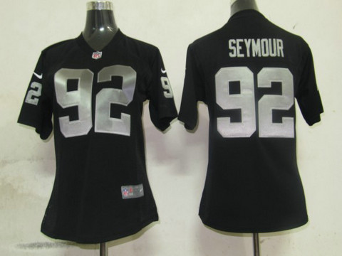 Nike nfl Black Game Women Jerseys Oakland Raiders 92 Seymour Authentic
